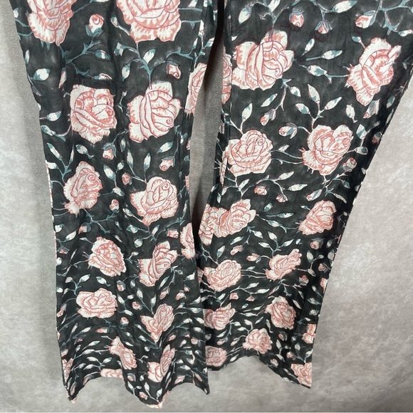 Batsheva Lawyer Cropped Floral-Print Cotton Flared Pants Size 0 NWOT - Picture 9 of 11